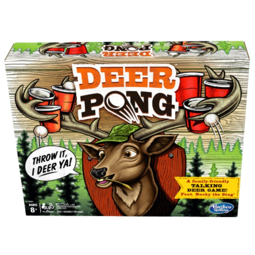 Deer Pong Game Features Talking Deer Head and Music Family Game